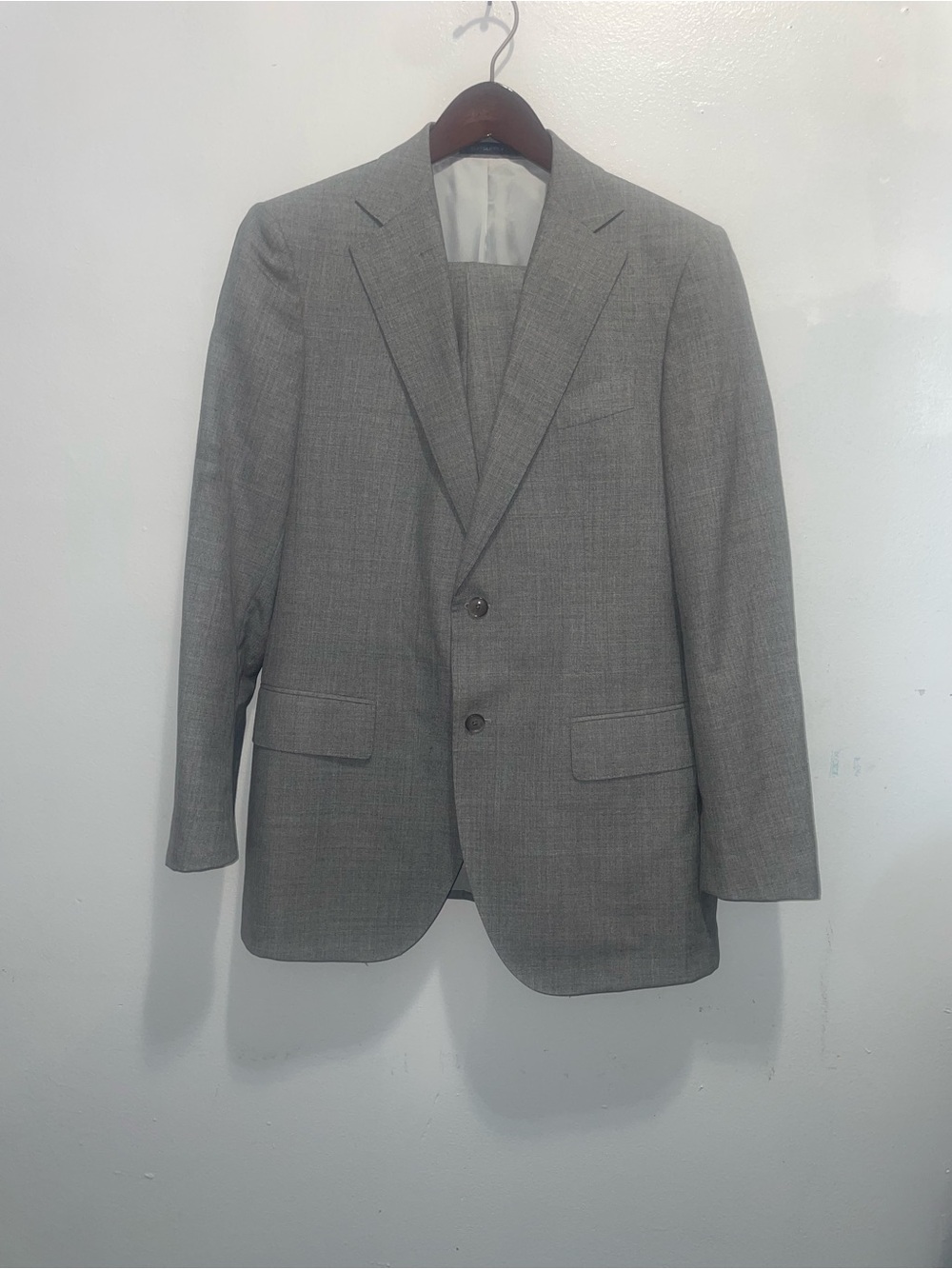 Suitsupply Light Gray Men's Two-Button Wool Blend Suit Pant Set 30x28